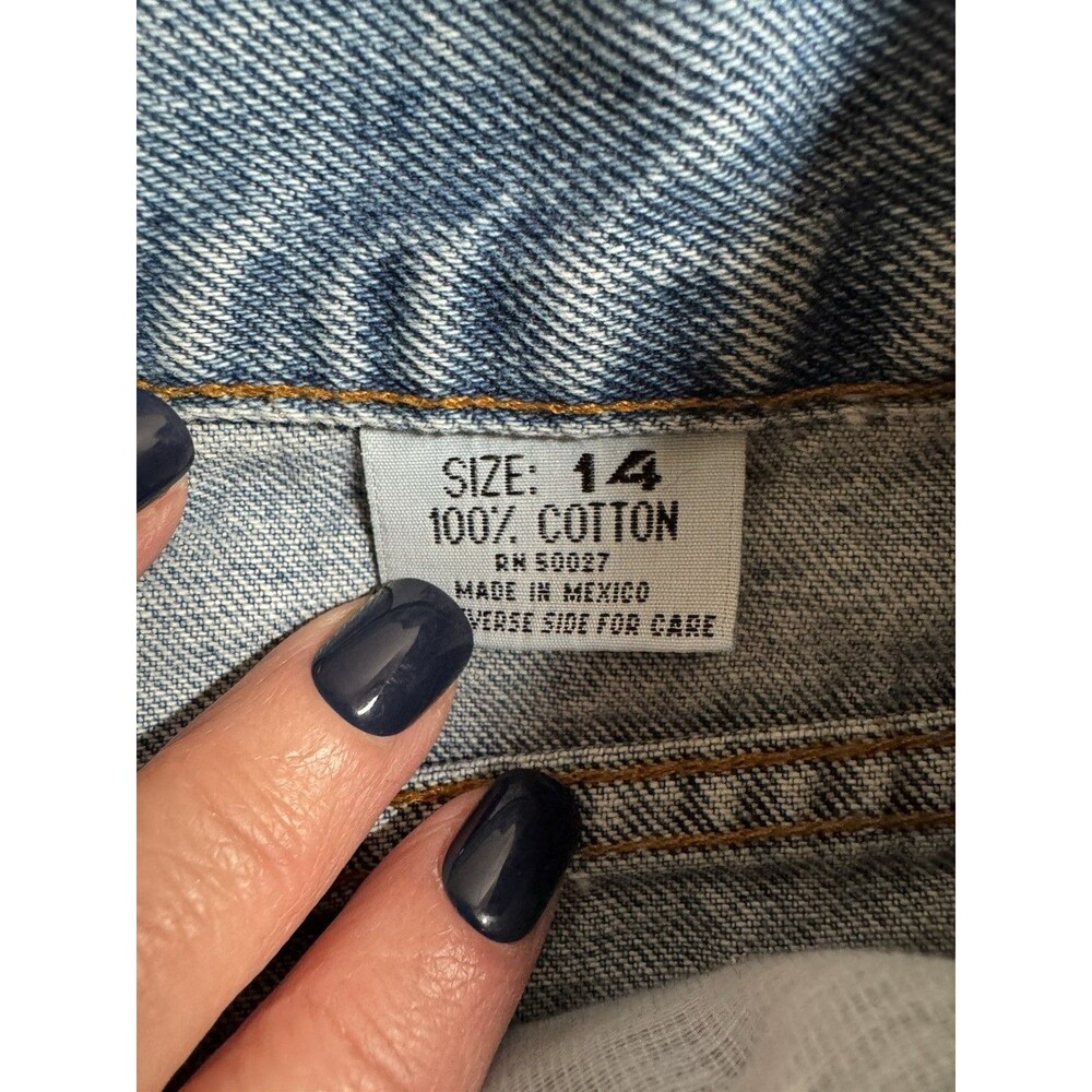 Vintage Bill Blass Shorts High Waist Denim Size 14/ 30 Pleated Cuffed Mom - Picture 6 of 8